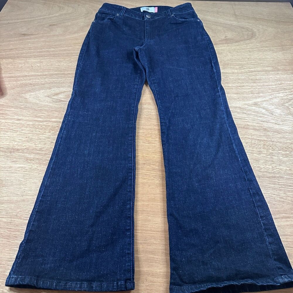 CAbi Trouser Jeans Womens 6 Dark Wash Wide Leg Flare Stretch Denim